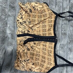 Lace Floral Bustier Top